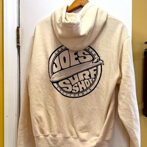 Joe’s Surf Shop Laguna Beach, CA Cream Hoodie! EUC